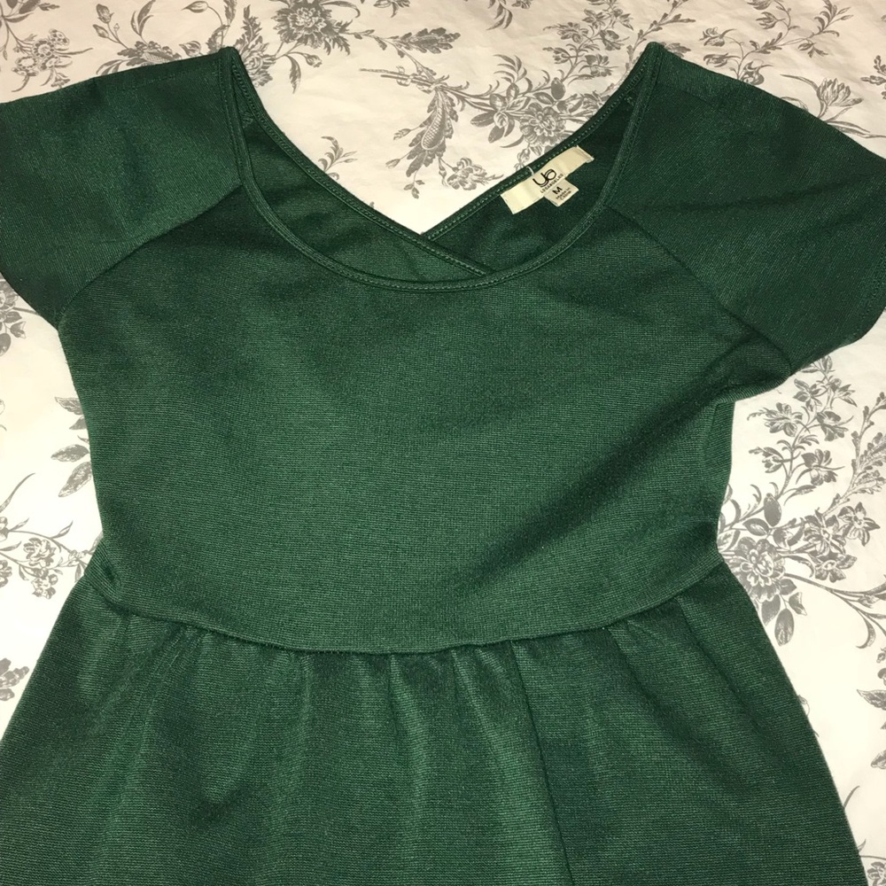 Dark emerald green dress